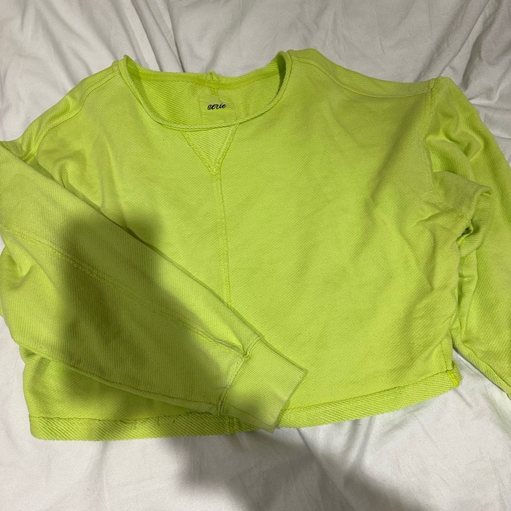 Aerie Vibrant Lime Knit Top
